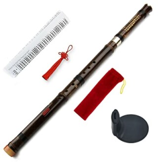 Separable Brown Vertical Bamboo Flute Key G